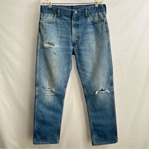 70s Wranglers - size 34 - Scovill zipper - Vintage - distressed faded - rare